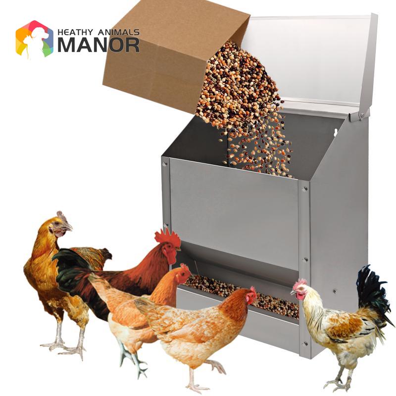 Meal Prep Bowl - 10L Edelstahl Huhn Futter Trog Vogel