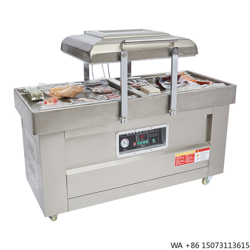 Meal Prep Kitchen - Halbautomatische Doppelkammer-Vakuumversiegelungs-Verpackungsmaschine DZ400/2SB Vakuumverpackungsgerät für Folienbeutel