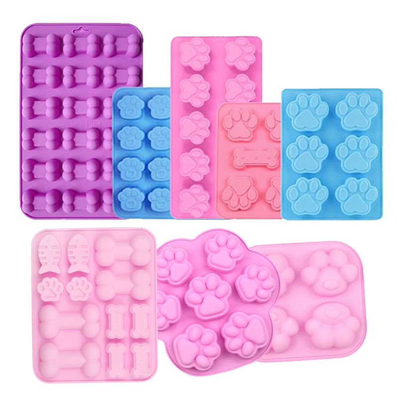 Meal Prep Frozen - Hundepfoten-Knochenform, Haustier, gefrorene Leckereien, Silikonform, Welpe,