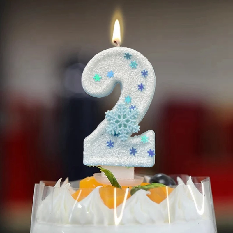 Meal Prep Frozen - Weihnachten Geburtstag Nummer Kerzen Schneeflocke gefrorene