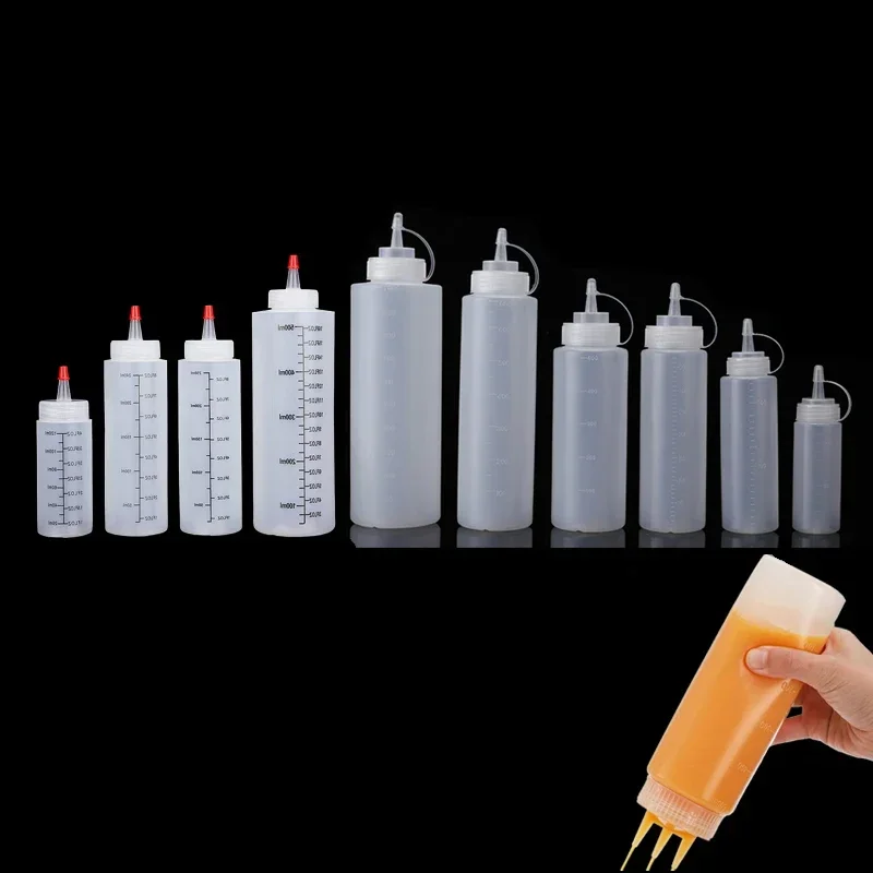 1Pcs Empty120ml-1000ml PE Kuns – Sauce Squeeze Bottle Bewertung und Preis