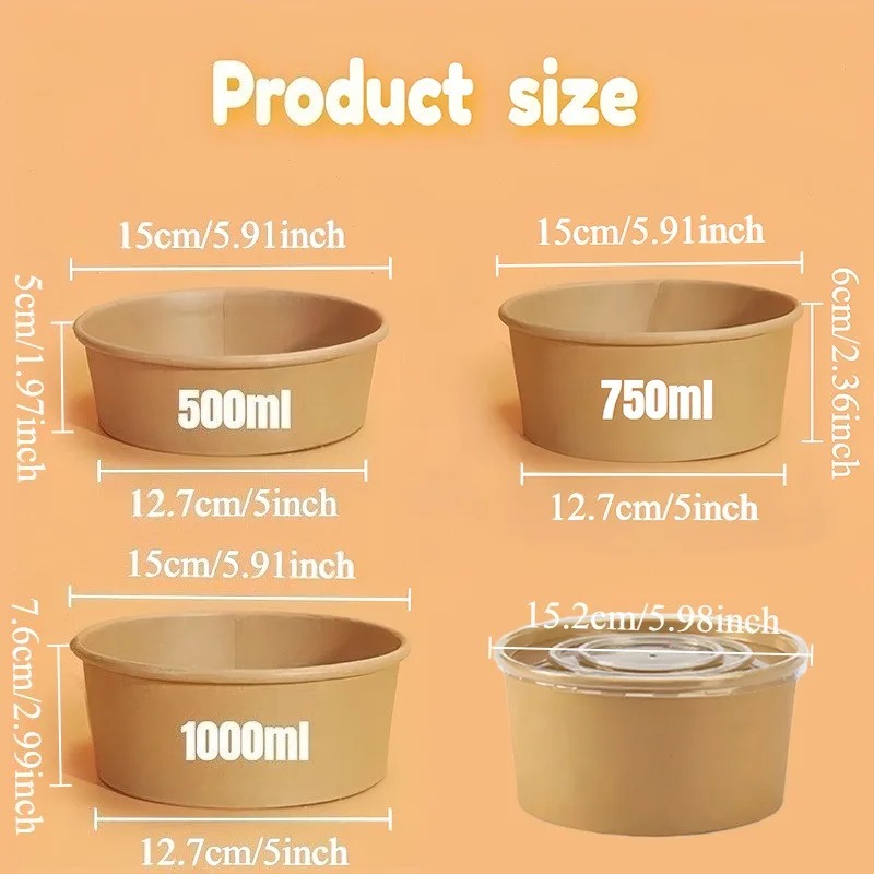 15/30PCS Kraft Papier Schüssel – Meal Prep Bowl Bewertung und Preis
