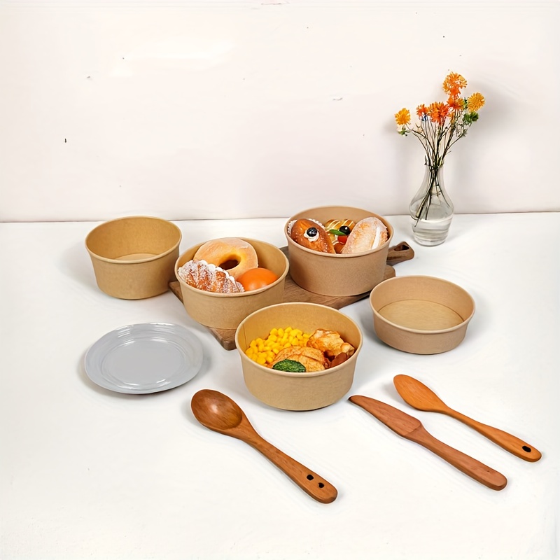 15/30PCS Kraft Papier Schüssel – Meal Prep Bowl Bewertung und Preis