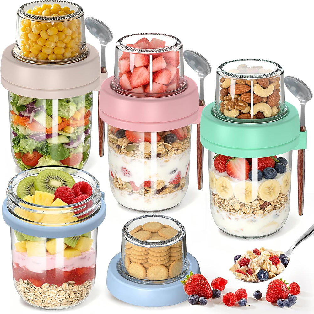 Overnight-Oats-Behälter mit De – Meal Prep Oatmeal Jars Bewertung und Preis