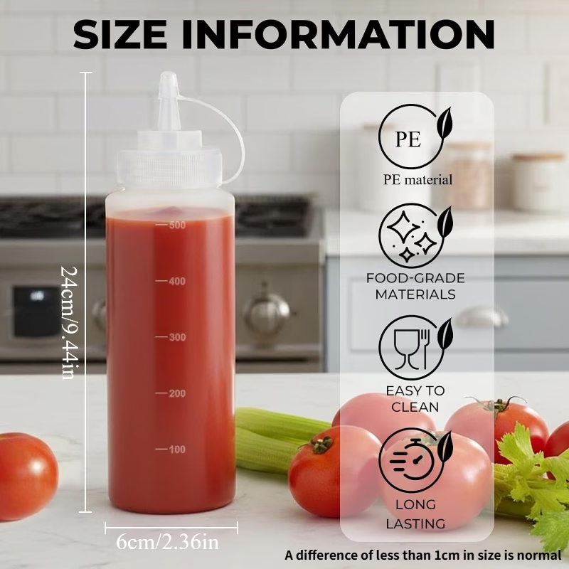500 ML Kunststoff-Quetschflasc – Sauce Squeeze Bottle Bewertung und Preis