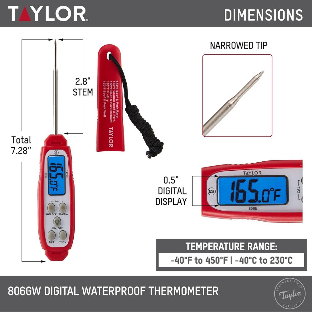 Digitales Fleischthermometer – – Meal Prep High Protein Bewertung und Preis